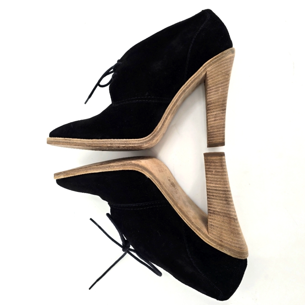 Balenciaga Black Suede Lace Up Bootie Size 7.5 - Picture 4 of 7